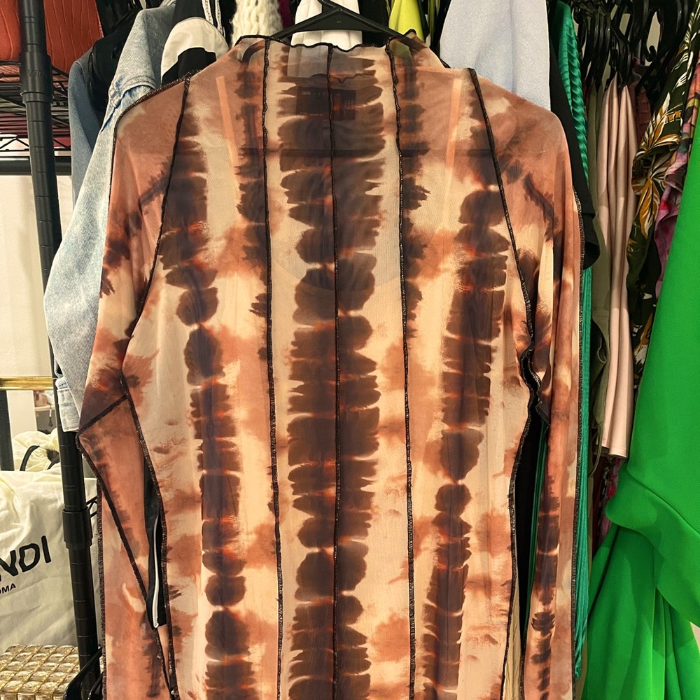 ASOS Design long sleeve print mini dress